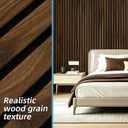 Art3dwallpanels Acoustic Wood Slat Wall Panel, Walnut, 96.06x23.82x0.55 Inch
