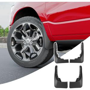 Splash Guard Compatible with 2019-2024 Dodge Ram 1500 Mud Flap ABS 4PCS Front and Rear Mudguard Replacement for 2019-2024 Dodge Ram 1500 Accessories