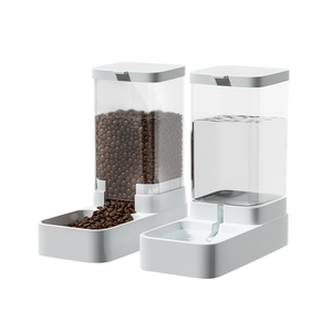 Automatic Cat Feeder and Water Dispenser in Set,Automatic Food Feeder and Waterer Set 3.3L with Pet Food Bowl for Small Medium Dog Pets Puppy Kitten Large Capacity