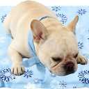 XCL Dog Cooling Mat Thicken Cooling Pad for Dog, Summer Dog Mat Foldable Washable, Endothermic& Waterproof, (QMAX>0.5), Breathable Ice Gel Sleep Mat for Dogs and Cats (20'' x 24''(Small), Ice Blue)