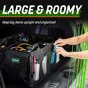 DRIVE - Car Trunk Organizer - Collapsible, Multi-Compartment Automotive SUV Car Organizer for Storage w/Adjustable Straps - Truck & Car Accessories for Women and Men - Grey 23"D x 17"W x 11"H