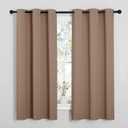 NICETOWN Window Treatment Thermal Insulated Solid Grommet Blackout Curtains/Drapes for Bedroom (Set of 2 Panels, 42 by 63 Inch, Cappuccino)