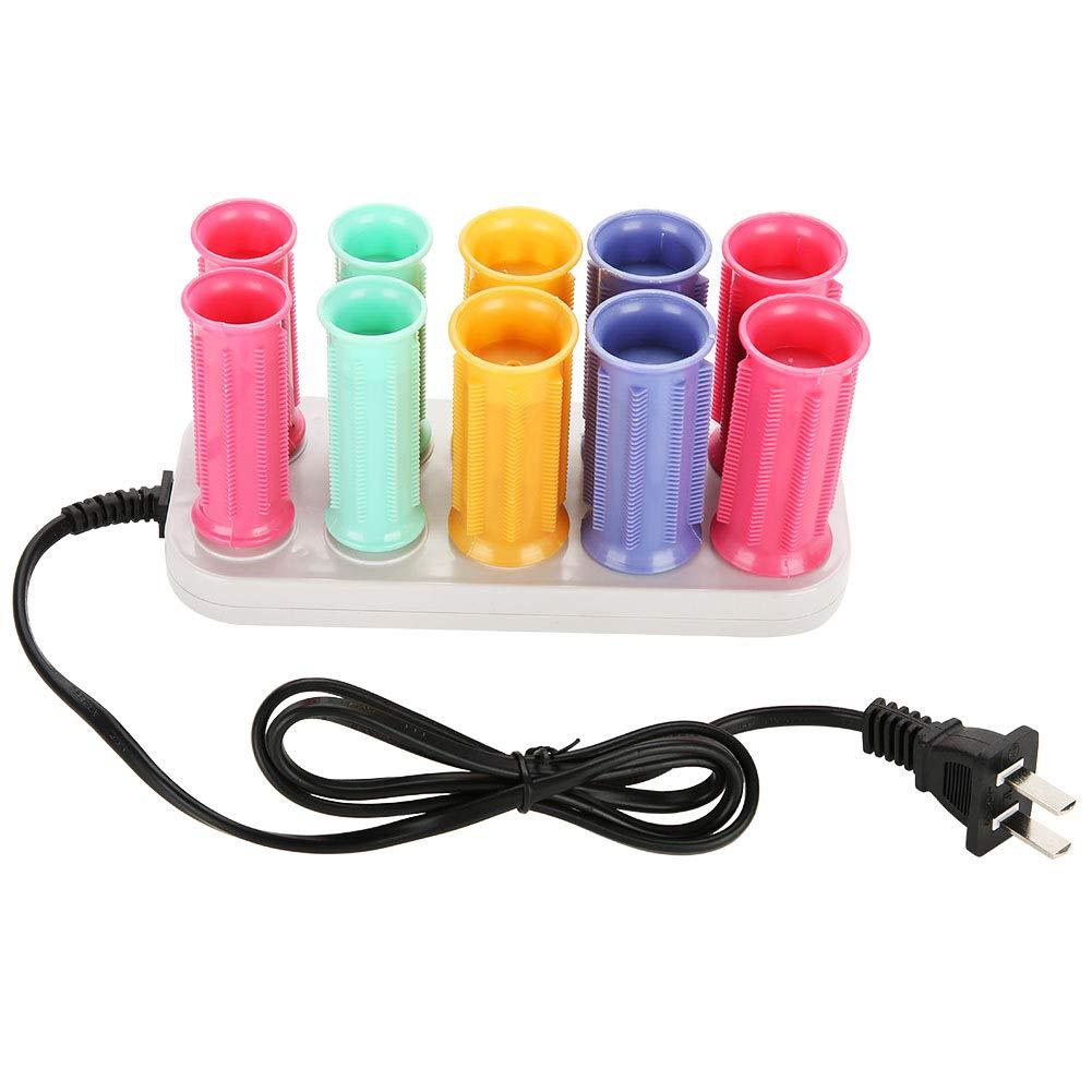 Ymiko Hot Rollers, Instant Heat Compact Hot Rollers for Medium Hair, Professional Electric Heated Roller Curling Roll Hair Tube, Hair Styling Tool, Includes 10 Piece Rollers and 5 Clips