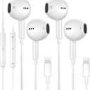 2Pack Wired Headphones for iPhone Earbuds/Earphones with Lightning Connector Built-in Remote to Control Music, Phone Calls & Volume Headsets Compatible with iPhone 14 13 12 11 Pro Max XS XR X 8 7 Plus