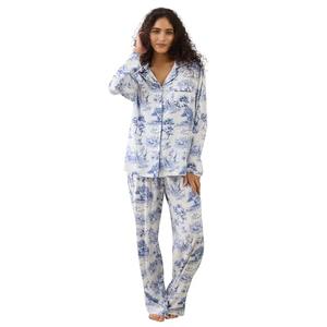 YiNi LuLu Womens Pajamas Set 2 Piece Long Sleeve Sleepwear Button Down Pjs Lounge Set Nightwear with Pockets S