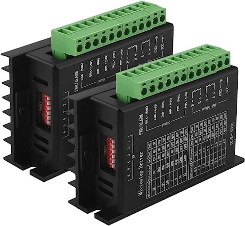 Tofelf 2pcs Stepper Motor Driver, Upgraded Version TB6600 Stepper Driver,4A 9-42V 32 Subdivision for Nema 17/23 Stepper Motor Single Axis Hybrid CNC Controller for CNC/42 57 86 Stepper Motor