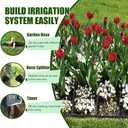 Flat Soaker Hose 25ft, Garden Hose with Heavy Duty Double Layer Design, Drip Irrigation Hose Saves 80% Water, Leak Proof Sprinkler Hose for Garden, Lawn, Vegetable plot
