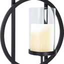 Kate and Laurel Jonas Metal Wall Sconce, 10 x 5 x 19, Black, Sleek Modern Iron Wall Sconce for Lighting and Decor