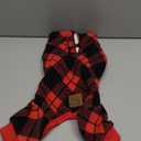 cyeollo Small Dog Pajamas, Fleece Dog Pjs Warm Doggie Onesie Soft Stretchy Sweaters for Small Dogs Winter Dogs Coat Pet Jammies Clothes for Puppy Female & Male, Buffalo Plaid S (Small (chest Girth: 13"-15"))