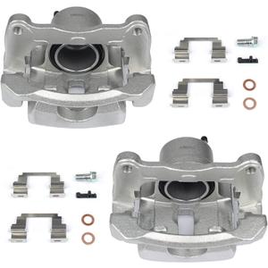 Autoround Front Disc Brake Caliper Assembly with Bracket fit for Toyota Corolla/Matrix, Pontiac Vibe 2003 2004 2005 2006 2007 2008 Both Driver Passenger Side, Replacement # 19B2698 19B2699