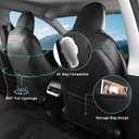 1:1 Custom Fit for Tesla Model Y Seat Covers 2024 2023 2022 2021 2020, Leather Car Seat Covers Full Set 5-Seater Breathable - Black