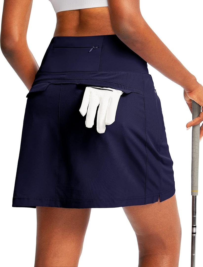 G Gradual Golf Skorts Skirts for Women with 5 Pockets Women's High Waisted Lightweight Athletic Skirt for Tennis Running (Navy, Small)