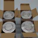 Riakrum Set of 2 LED Portable Cordless Table Lamp with Touch Sensor 3 Color Stepless Dimming Rechargeable Battery up to 15 Hours Cordless Table Light Wireless Lamp for Nursery(Silver,4 Pcs)