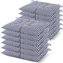Geetery 12 Pcs Floor Pillows Bulk Seating Cushions for Floor Chair 15.7'' Large Meditation Cushion for Yoga Living Room Tatami Bedroom Balcony Office (Stripe Color,Square)