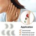 2 x Lymph Care Patch, 10 Pcs, Neck Lymph Node Patch Accessory Breasts Sticker Lymphatic Drainage with Ginger Oil