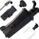 KARPAL Radiator Coolant Recovery Expansion Overflow Tank Reservoir + Sensor + Cap + Clip + Thermostat Compatible With E46 E83 E53 323i X3