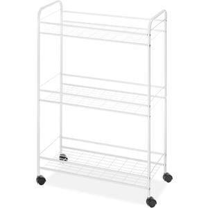Whitmor Slim Rolling Household Cart - White 30.50 x 9.25 x 20.75