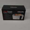 Mueller UltraToast Full Stainless Steel Toaster 4 Slice, Long Extra-Wide Slots for Bagels and Waffles, 6 Browning Levels, LED Display, Cancel/Defrost/Reheat Functions & Removable Tray, Kitchen Gadgets