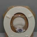 Mayfair Cassel Slow Close Toilet Seat, Easy Clean, Non Slip Premium Wood Seat, Easy Install, Made in USA, Round, Biscuit