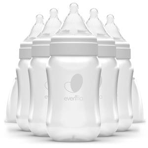 Evenflo Feeding Premium Proflo Venting Balance Plus Wide Neck Baby, Newborn and Infant Bottles - Helps Reduce Colic - 9 Ounce (Pack of 6)