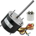 10728 Condenser Motor Replacement for Mars 10733, A.O. Smith FSE1026S, Fasco D909/ D749, Genteq 3728, Diversitech-WG840728, W51-14CJA1-02 etc, 1/4 hp, 1075 RPM, 208-230V, 1 Speed