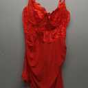 Sexy Lingerie for Women Mesh Babydoll Dress with Underwire Bra Lace Chemise Ruffle Hem Sleepwear XL