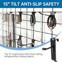 50pcs Gridwall Hooks 2inch Anti-Scratch 15Tilt Angle with Black High Grade Surface Coating Grid Wall Hooks for Grid Wall Panel Gridwall Hooks & Hangers