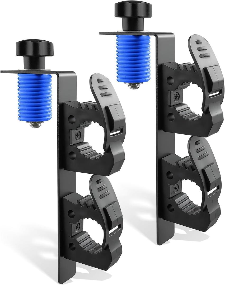UTV Cargo Bed Tool Holders FIts for Polaris Ranger & General | 2 Position Tool Carrier Mounting Kit, Shovel Holder Fits All UTV Round Bed Anchor Holes, No Drilling