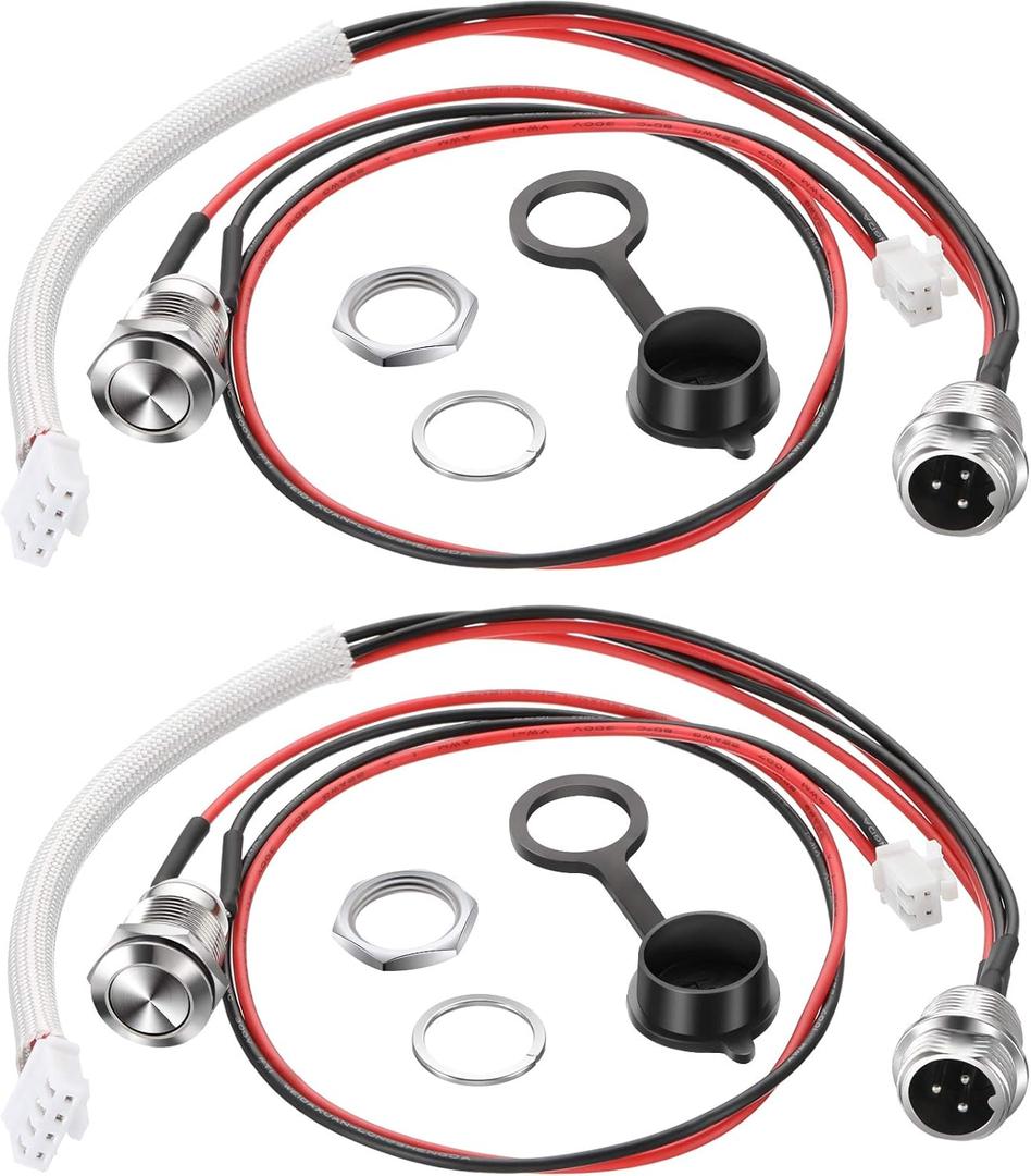 HESTYA 2 Packs Charging Port Replacement (3 Prong) Smart Self-Balancing Charging Port Replacement Compatible with Hoverboard Scooter Swegway Swagtron Swagboard CHO