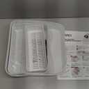 BALAPET Adjustable 3 Steps Litter Box Ramp with Filter Function, Detachable Litter Trapper, Non-Slip Cat Litter Stair for Small & Elderly Cats(White)