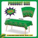 3 Pcs Green Hero Birthday Party Supplies Super Theme Birthday Tablecloths Cartoon Green Hero Table Covers for Kid City Cityscape Theme Bday Baby Shower Table Party Decoration 54 x 108 Inch