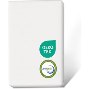 Pack and Play Mattress (38"x26"x1.5'') Certified, Hypoallergenic Dual-Sided Portable Crib Mattress Pad for Play Pen, Babies Toddlers, Soft, Waterproof, Machine Washable Cover, Standard Size (White)