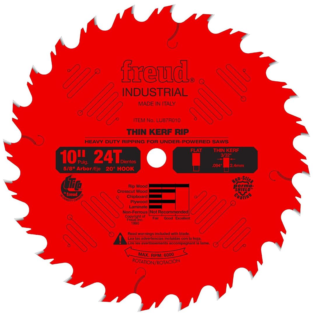 Freud LU87R010: 10" Thin Kerf Rip Blade