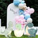 WinnerWhy 3 Pcs Large Dinosaur Baby Shower Decorations Cartoon Dinosaur Cutouts Hatching Soon Baby Shower Party Decor Backdrop Photo Props for Birthday Party Supplies