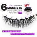 Royaomis 10 Pairs Cat-Eye Magnetic Lashes With Eyeliner, 3D Magnetic Eyelashes Natural Look With Eyeliner, Fake Eyelashes Magnetic