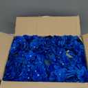 Flower Table Centerpieces - Set of 6 Floral Arrangement Artificial Wedding Hydrangeas Floral Arrangement with Rustic Metal Vase for Bridal Tea Party Event Decorations - Royal Blue