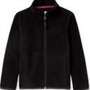 Amazon Essentials Girls and Toddlers' Polar Fleece Full-Zip Mock Jacket, Insulated, XL