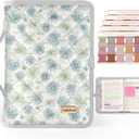 BellaHold Adjustable Bible Cover with 75 Bible Tabs - Bible Cover Case for WomenWaterproof, Washable Quilted Bible CaseReusable Christian Gifts for Women (Daisy-XL)