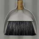 MR.SIGA Mini Dustpan and Brush Set, Portable Cleaning Brush and Dustpan Combo with Bamboo Handle, 1 Set (White)