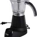 Imusa 6 or 3cup Electric Espresso Maker, Black