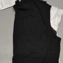 Xaatren 3 Pack Women's Sleeveless Mock Turtlenecks Shirts, Ribbed Stretch Slim Fitted Tank Top Basic Lightweight Bustier Tee, Size Small