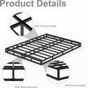 3 Inch Heavy Duty Low Profile Full Box Springs for Bed,Mattress Foundation,Metal Bed Base with Fabric Cover,Noise-Free, Easy Assembly