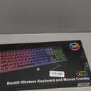 Wireless Keyboard and Mouse Combo, RGB Backlit, Rechargeable & Light Up Letters, Full-Size, Soft Typing, Sleep Mode, 2.4GHz Quiet Keyboard Set for Mac, Windows, Laptop, PC, Trueque (Black)