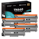 TN660 Toner Cartridge High Yield Replacement Compatible for Brother TN 660 TN-660 TN630 to use with HL-L2380DW HL-L2360DW MFC-L2700DW MFC-L2740DW HL-L2340DW DCP-L2540DW Printer Black 4 Pack
