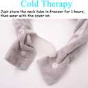 Neck Ice Pack, Ice Neck Wrap Ice Ring Hot Cold Therapy Soft Gel for Pain Relief Neck Tension and Office Neck Pressure (Purple)