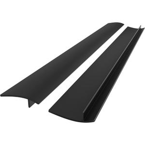 Lindas Essentials Silicone Stove Gap Covers (2 Pack), Heat Resistant Oven Gap Filler Seals Spaces Between Stovetop and Counter, Easy to Clean Stove Side Guard (30 Inches, Black)