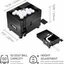 Golf Ball Dispenser, Automatic Golf Ball Tee Up Machine with Foot Pedal Operation, 50 Balls Capacity, Metal Construction, Heavy-Duty Design Golf Simulator Accessories for Indoor