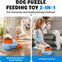 Interactive Treat Dispenser Dog Toys, Pet Food Puzzle Slow Feeder (Blue)