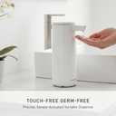 simplehuman Liquid Sensor Pump, 9 oz Automatic Soap Dispenser for Kitchen and Bathroom, Touchless Motion Sensor, Variable Dispense, Rechargeable, No-Drip Spout, High-Grade White Steel