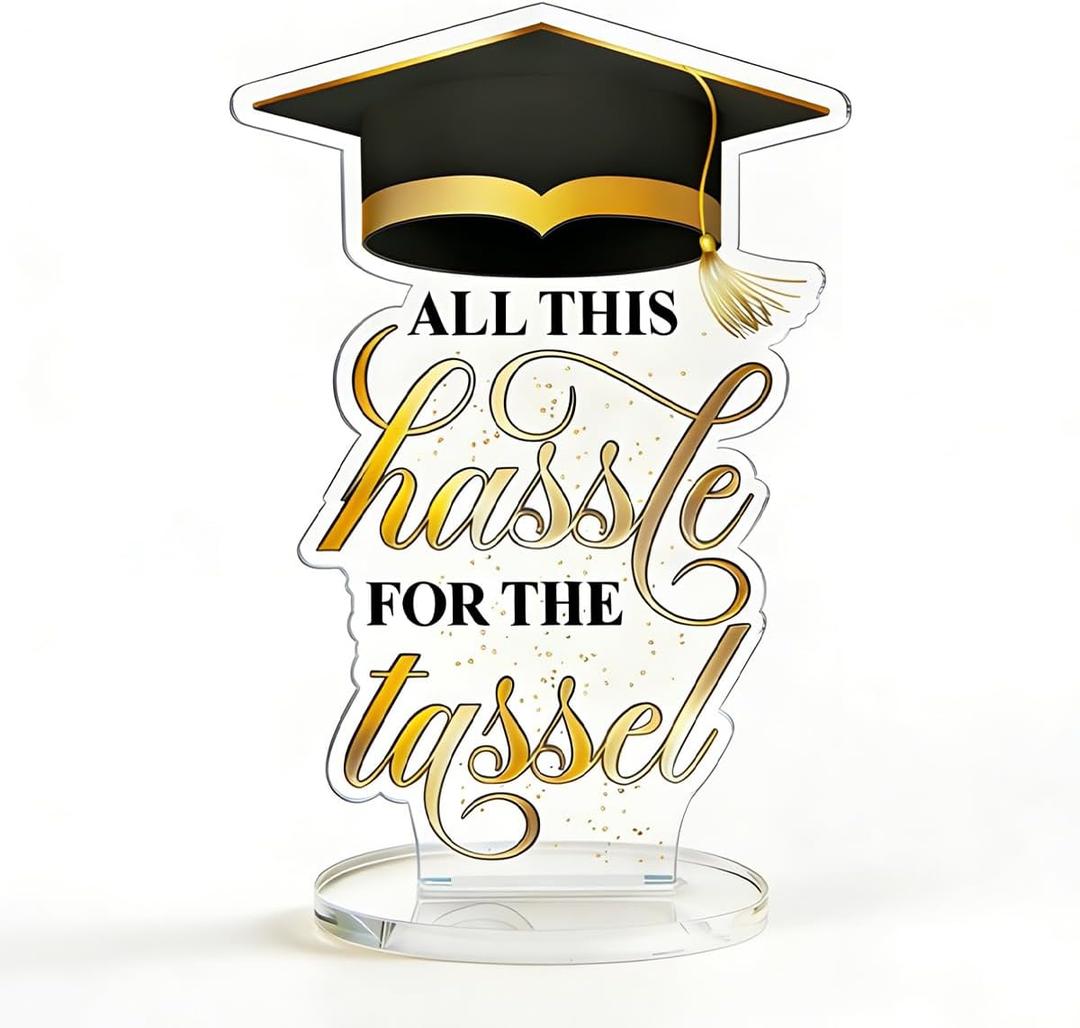 Class of 2026 Inspirational School Graduation Graduate Gifts for Women Men Student Acrylic Keepsake Desk Decor, 2026 High School College Masters Degree Phd Graduation Gift for Women Men Friends, All